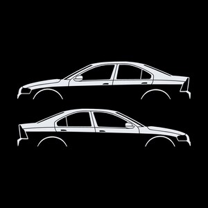 Set Of 2 Car Silhouette Decal Stickers For Volvo S60 R 1st Gen 2001-09 image 3