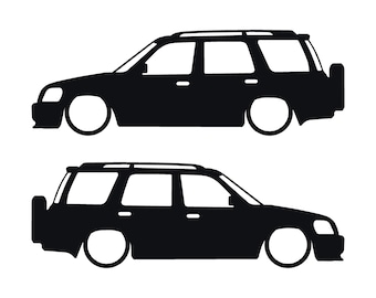 Set Of 2 SUV Silhouette Decal Stickers For Honda CRV 1st Gen RD1-RD3