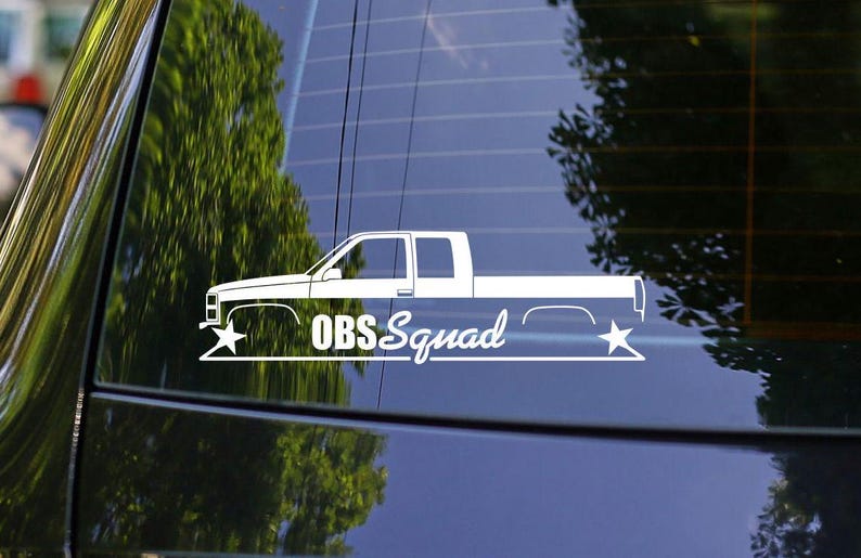 Calcomanía de OBS Squad para camioneta Chevrolet Silverado C1500 de cabina extendida (1987-1998) imagen 2