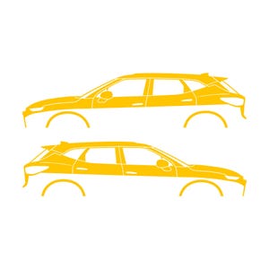 Set Of 2 SUV Silhouette Decal Stickers For 2019- Chevrolet Blazer Yellow