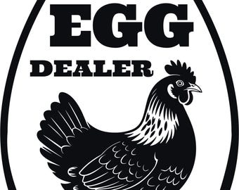 Local Egg Dealer Chicken Vinyl Decal Sticker for Car - Laptop - Window