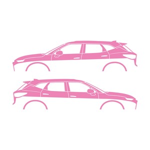 Set Of 2 SUV Silhouette Decal Stickers For 2019- Chevrolet Blazer Soft Pink