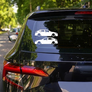 2x Lowered Car Silhouette Decal Stickers for Honda Civic Hatch 10th gen FC 2015