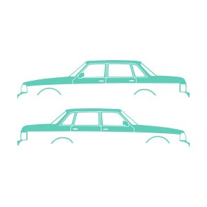 Set Of 2 Car Silhouette Decal Stickers For Volvo 244 Sedan Mint