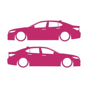 Set mit 2 Aufklebern für tiefergelegte Fahrzeuge für Acura TLX 2015-17 UB1 Limousine Rosa