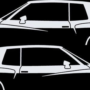 Set Of 2 Car Silhouette Decal Stickers For Chevrolet Monte Carlo 3rd Gen White
