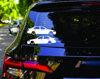 2X Lowered Car Silhouette JDM Decal Stickers for Honda Civic EK  EJ Sedan VTi