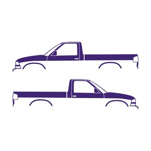 Set Of 2 Car Silhouette Decal Stickers For Chevrolet Avalanche 2nd Gen Purple