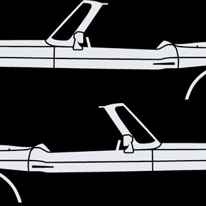 Set Of 2 Car Silhouette Decal Stickers For Triumph TR6 White
