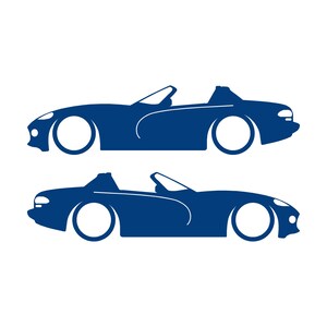 Set mit 2 Aufklebern für tiefergelegte Fahrzeuge für Dodge Viper Roadster der 1. Generation Blau