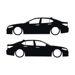 Set mit 2 Aufklebern für tiefergelegte Fahrzeuge für Acura TLX 2015-17 UB1 Limousine Schwarz