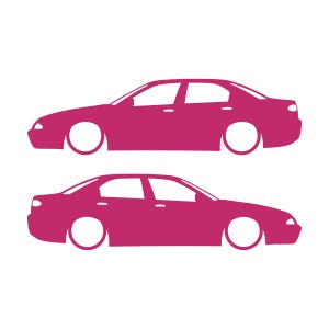 Set mit 2 Aufklebern für tiefergelegte Alfa Romeo 166 Rosa