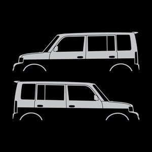 Set Of 2 Lowered Car Silhouette Decal Stickers For Scion Xb 1st Gen Silver