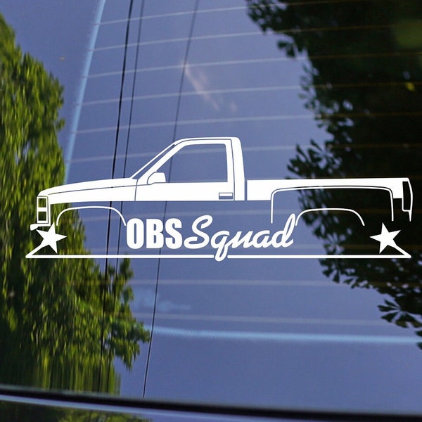 OBS Squad Pickup Truck Decal Sticker for Chevrolet Silverado C1500 Stepside 1987-1998