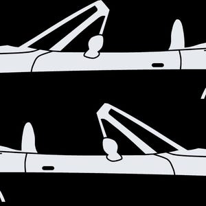 Set Of 2 Lowered Car Silhouette Decal Stickers For Mazda Miata MX5 NA image 4