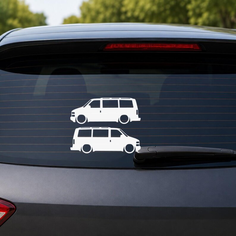 Set Of 2 Van Silhouette Decal Stickers For Chevrolet Astro LT 1995-2005 image 2