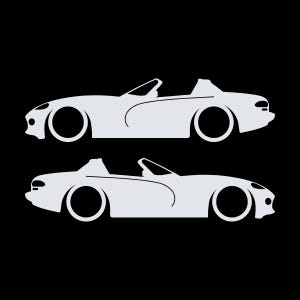 Set mit 2 Aufklebern für tiefergelegte Fahrzeuge für Dodge Viper Roadster der 1. Generation Bild 3