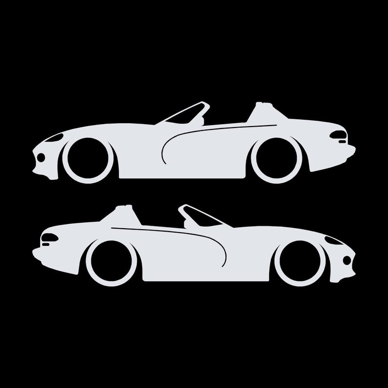 Set mit 2 Aufklebern für tiefergelegte Fahrzeuge für Dodge Viper Roadster der 1. Generation Bild 3