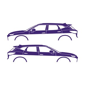 Set Of 2 SUV Silhouette Decal Stickers For 2019- Chevrolet Blazer Purple