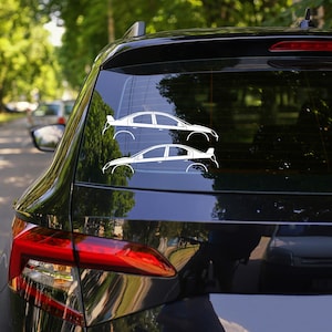 2x Sport Car Silhouette Decal Stickers for Dodge Neon SRT4 2nd gen 2003-2005