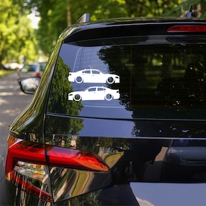 2x Lowered Car Silhouette Decal Stickers for Dodge Charger SRT R T 2015 facelift