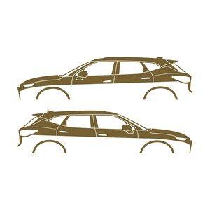 Set Of 2 SUV Silhouette Decal Stickers For 2019- Chevrolet Blazer Gold