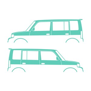 Set Of 2 Lowered Car Silhouette Decal Stickers For Scion Xb 1st Gen Mint
