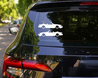 2x Lowered Car Decal Stickers for Ford Mustang Convertible Fox Body GT 1987-93
