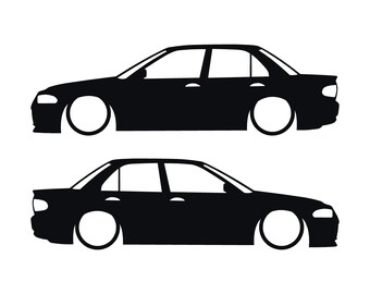 Set Of 2 Car Silhouette Decal Stickers For Mitsubishi Evo 10 Evolution X