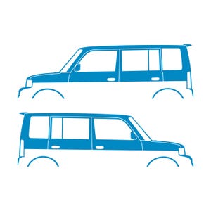 Set Of 2 Lowered Car Silhouette Decal Stickers For Scion Xb 1st Gen Light Blue