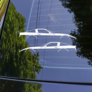 2x Sports Car Silhouette Decal Stickers for Chevrolet Corvette C4 coupe 1984–96