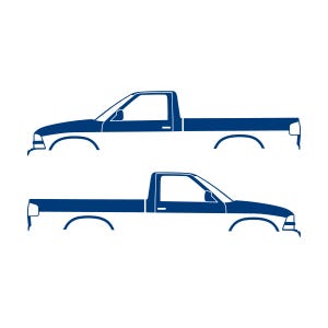 Set Of 2 Car Silhouette Decal Stickers For Chevrolet Avalanche 2nd Gen Blue
