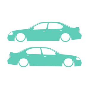 Juego de 2 pegatinas decorativas con silueta de coche rebajado para Nissan Maxima de 5ª generación. Mint