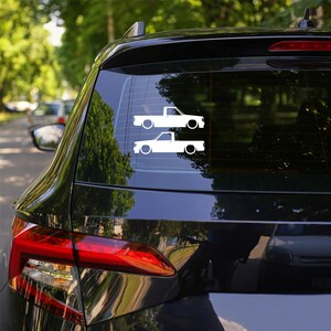 2x Lowered Car Pickup Truck Silhouette Decal Stickers Chevrolet S10 1982-1993