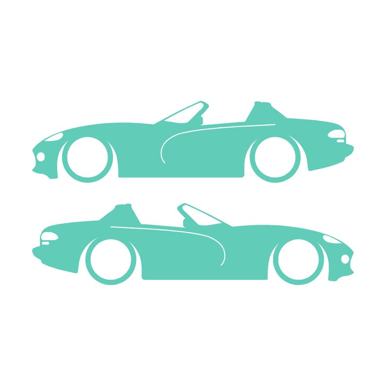 Set mit 2 Aufklebern für tiefergelegte Fahrzeuge für Dodge Viper Roadster der 1. Generation Mint