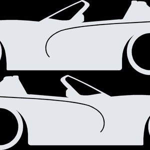 Set mit 2 Aufklebern für tiefergelegte Fahrzeuge für Dodge Viper Roadster der 1. Generation Weiß