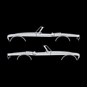 Set Of 2 Car Silhouette Decal Stickers For Triumph TR6 image 3