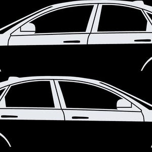 Set Of 2 Car Silhouette Decal Stickers For Volvo S40 2nd Gen image 4