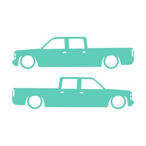 Set mit 2 Aufklebern für tiefergelegte Fahrzeuge für Chevrolet Silverado C1500 Crew Cab 1987-98 Mint