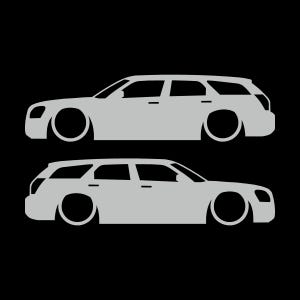 Set med 2 sänkta silhuettdekaler för Dodge Magnum Light Grey