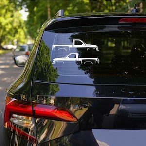 2x Truck Silhouette Decal Stickers for Chevrolet Silverado Stepside C1500 OBS