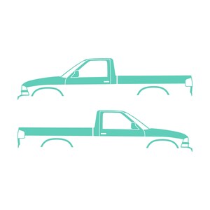 Set Of 2 Car Silhouette Decal Stickers For Chevrolet Avalanche 2nd Gen Mint