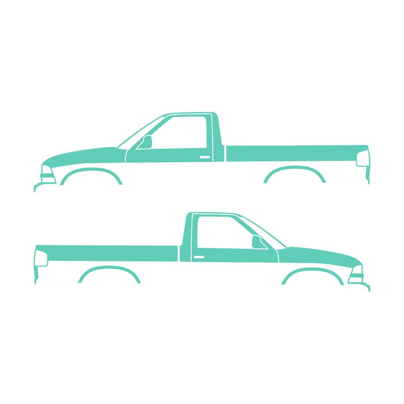 Set Of 2 Car Silhouette Decal Stickers For Chevrolet Avalanche 2nd Gen Mint