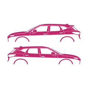 Set Of 2 SUV Silhouette Decal Stickers For 2019- Chevrolet Blazer Pink