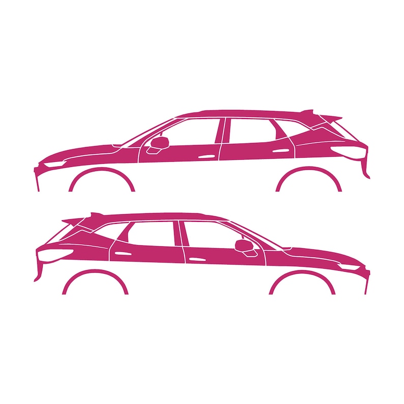 Set Of 2 SUV Silhouette Decal Stickers For 2019- Chevrolet Blazer Pink