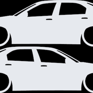 Set mit 2 Aufklebern für tiefergelegte Alfa Romeo 166 Weiß