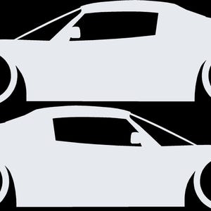 Juego de 2 pegatinas decorativas con silueta de coche rebajado para Lotus Elise S2 imagen 4
