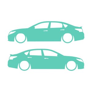 Set Of 2 Car Silhouette Decal Stickers For Nissan Altima 5th Gen Facelift 2016-18 Mint