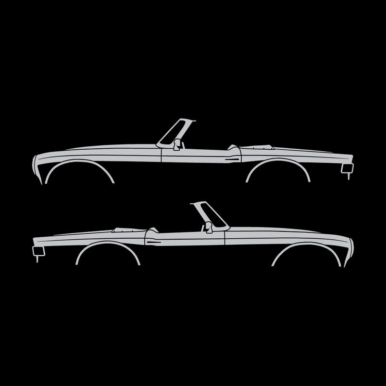 Set Of 2 Car Silhouette Decal Stickers For Triumph TR6 Silver