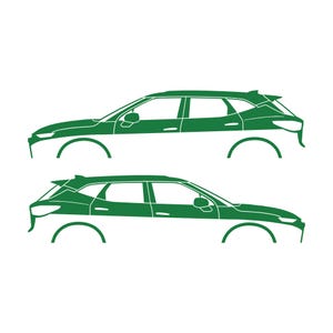 Set Of 2 SUV Silhouette Decal Stickers For 2019- Chevrolet Blazer Green
